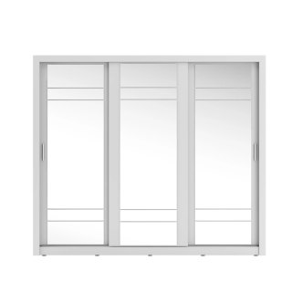 Szafa przesuwna Arti AR-02 250 cm z lustrami - biały