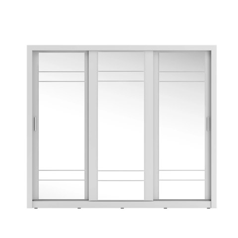 Szafa przesuwna Arti AR-02 250 cm z lustrami - biały