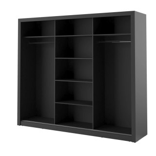 Szafa przesuwna Arti AR-02 250 cm z lustrami - czarny