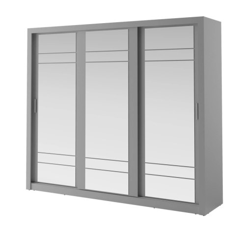Szafa przesuwna Arti AR-02 250 cm z lustrami - szary