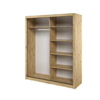 Szafa przesuwna Arti AR-03 180 cm z lustrem - dąb artisan