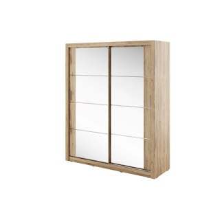 Szafa przesuwna Arti AR-03 180 cm z lustrem - dąb shetland