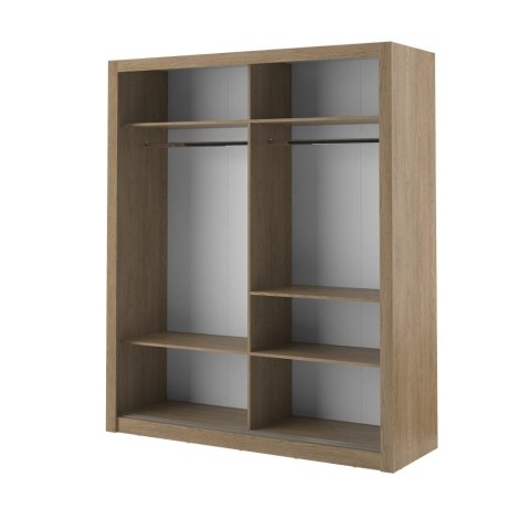 Szafa przesuwna Arti AR-03 180 cm z lustrem - dąb shetland