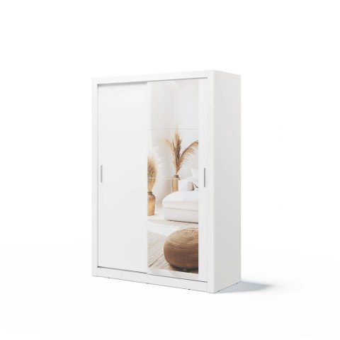 Szafa przesuwna Arti AR-04 150 cm z lustrem - biały