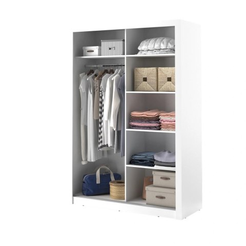 Szafa przesuwna Arti AR-04 150 cm z lustrem - biały
