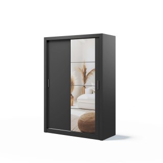 Szafa przesuwna Arti AR-04 150 cm z lustrem - czarny