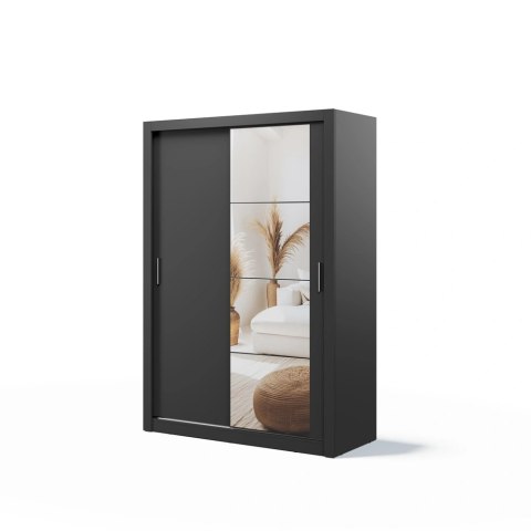 Szafa przesuwna Arti AR-04 150 cm z lustrem - czarny