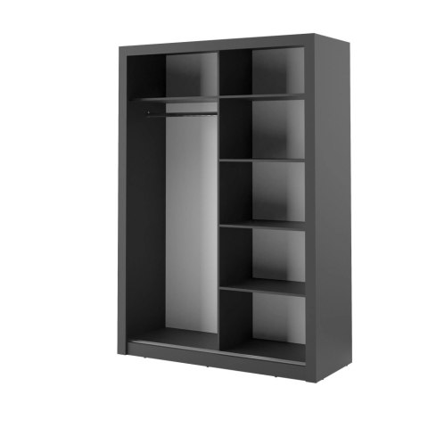 Szafa przesuwna Arti AR-04 150 cm z lustrem - czarny