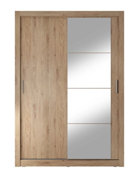 Szafa przesuwna Arti AR-04 150 cm z lustrem - dąb shetland