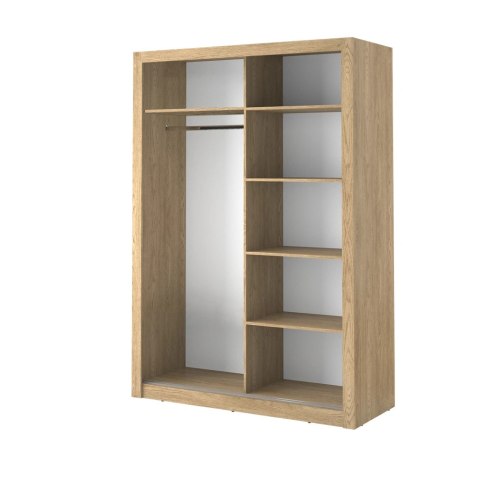 Szafa przesuwna Arti AR-04 150 cm z lustrem - dąb shetland