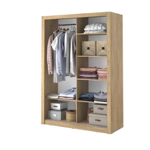 Szafa przesuwna Arti AR-04 150 cm z lustrem - dąb shetland