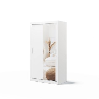 Szafa przesuwna Arti AR-06 120 cm z lustrem - biały