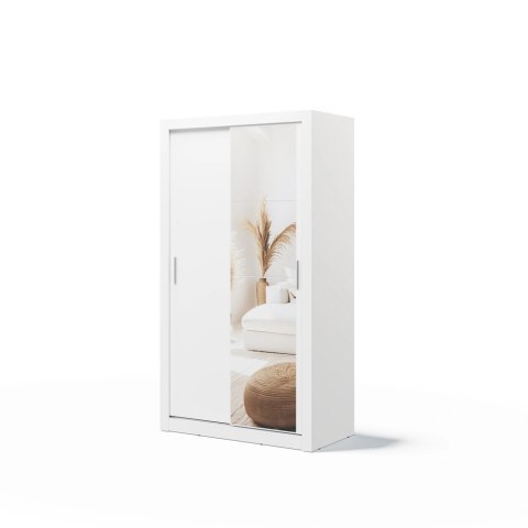 Szafa przesuwna Arti AR-06 120 cm z lustrem - biały