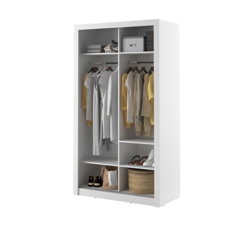 Szafa przesuwna Arti AR-06 120 cm z lustrem - biały