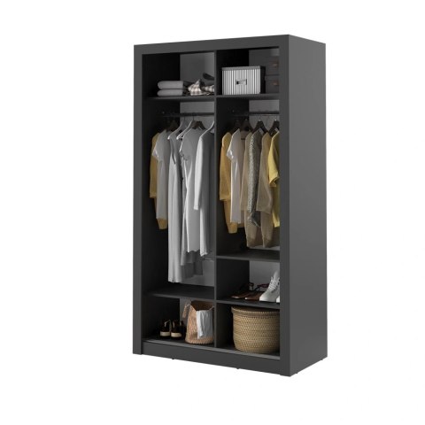 Szafa przesuwna Arti AR-06 120 cm z lustrem - czarny