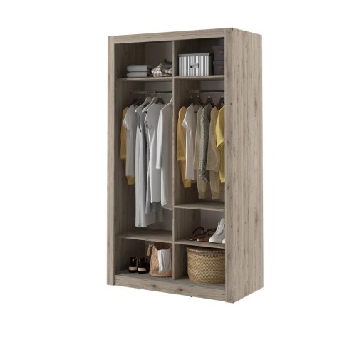 Szafa przesuwna Arti AR-06 120 cm z lustrem - szary