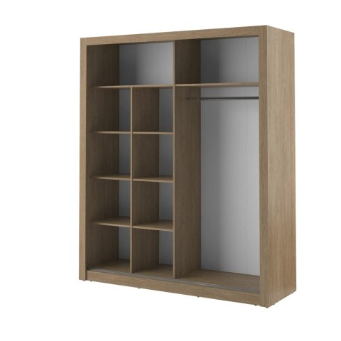 Szafa przesuwna Arti AR-08 203 cm z lustrem - dąb shetland