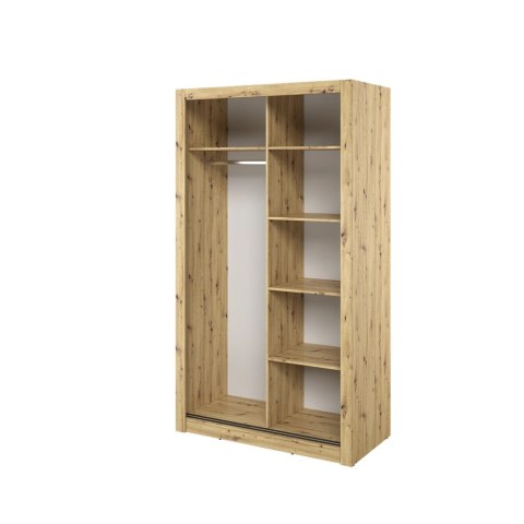 Szafa przesuwna Arti AR-19 120 cm z lustrem - dąb artisan