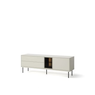 Szafka RTV Epiro EP-06 161 cm z oświetleniem LED - kaszmir / dąb ciemny