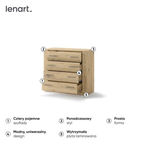 Komoda 4S 100 cm Idea ID-10 - szary