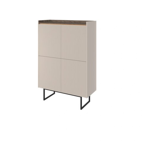 Komoda Lago LG-01 98 cm 4D z LED - beż piaskowy / wind mile dark