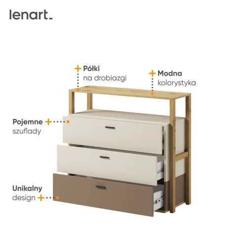 Komoda młodzieżowa Lenny LY-06 98 cm z 3 szufladami
