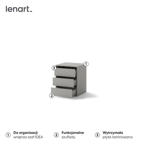 Kontenerek wewnętrzny 3S 50 cm Idea ID-13 - szary