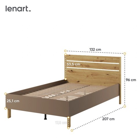 Łóżko młodzieżowe Lenny LY-08 120x200 ze stelażem