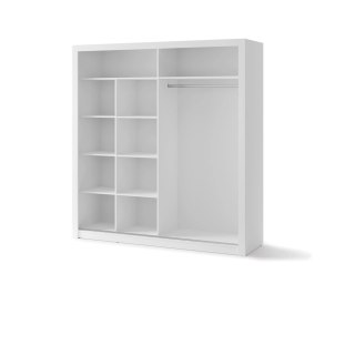 Szafa przesuwna 2D 203 cm z lustrem Idea ID-12 - biały alpejski