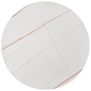 FATIMA zestaw 2 ław, biały marmur / złoty