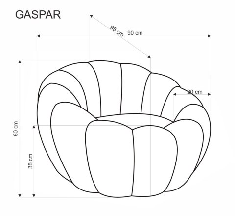 GASPAR fotel wypoczynkowy kremowy