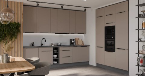 Zestaw mebli kuchennych Aria Aquamarine / Antracyt 255 cm - 13 elementów