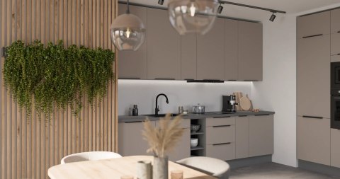 Zestaw mebli kuchennych Aria Aquamarine / Antracyt 255 cm - 13 elementów