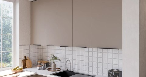 Zestaw mebli kuchennych Aria Aquamarine / Biały 255 cm - 13 elementów