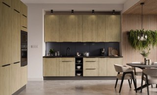 Zestaw mebli kuchennych Cremona dąb cremona / antracyt 300 cm - 12 elementów