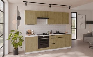 Zestaw mebli kuchennych Cremona dąb cremona / biały 260 cm - 10 elementów