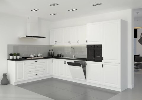 Zestaw mebli kuchennych Stilo biały mat / biały mat 260 cm - 8 elementów