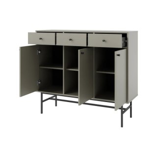 Komoda 3F 3S Tokyo 3 - metalowy stelaż typ 827 - eucaliptus | Stolarz-Lempert