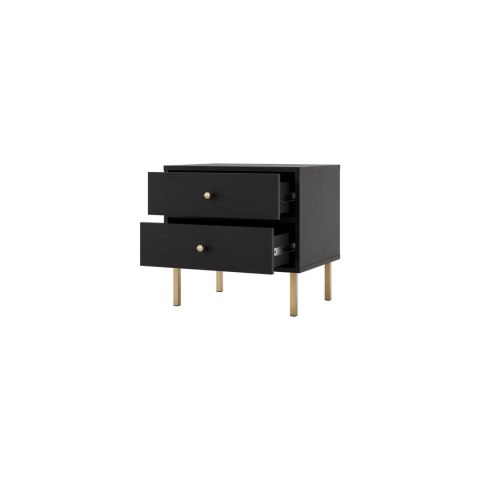 Stolik nocny 2S Tokyo 2 - noga prosta typ 801 - czarny grafit | Stolarz-Lempert