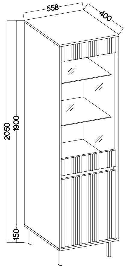 Witryna 2F Osaka typ 101 - beż piaskowy | Stolarz-Lempert