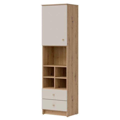 TIMO TM04 - regał 49,8 cm L/P, dąb artisan / kaszmir mat