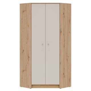 TIMO TM06 - szafa narożna 82 cm, dąb artisan / kaszmir mat