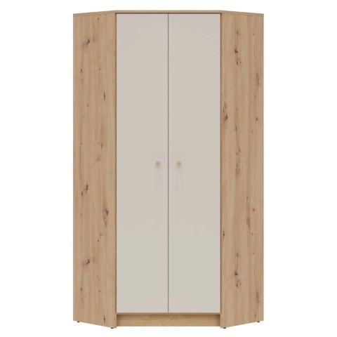 TIMO TM06 - szafa narożna 82 cm, dąb artisan / kaszmir mat
