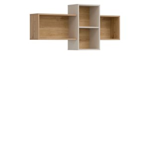TIMO TM07 - półka wisząca 120 cm L/P, dąb artisan / kaszmir mat