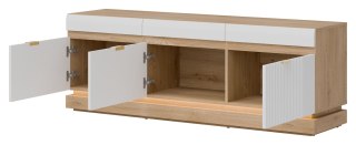 Milton ML01 - szafka RTV, dąb Cremona Torro / biały mat