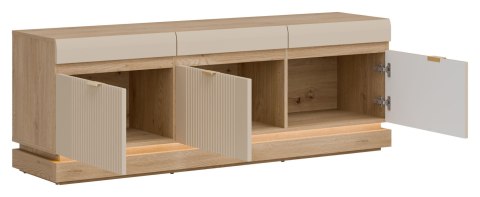 Milton ML01 - szafka RTV, dąb Cremona Torro / kaszmir mat
