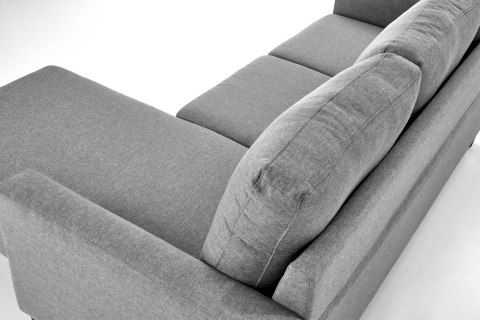 GERSON sofa z podnóżkiem popielaty