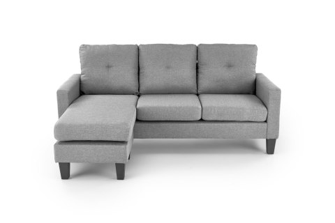 GERSON sofa z podnóżkiem popielaty