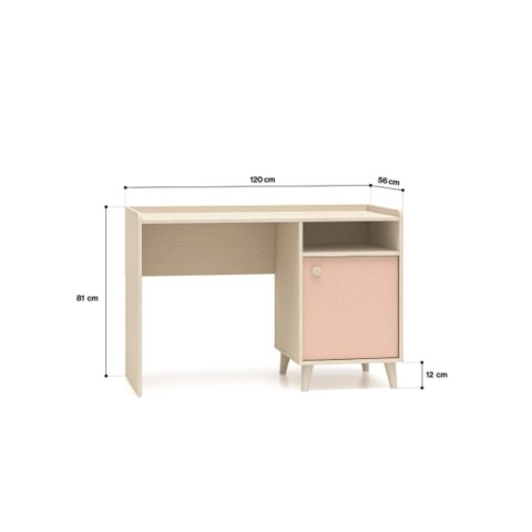 Biurko MEVEL 07 120 cm - Piasek Pustyni / Millenial Pink lub Szary Pallad