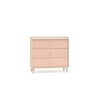 Komoda MEVEL 06 90 cm z 3 szufladami - Piasek Pustyni / Millenial Pink lub Szary Pallad